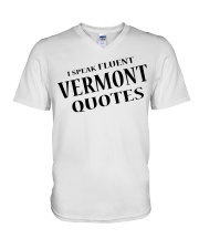 I Speak Fluent Vermont Quotes V-Neck T-Shirt tile