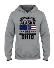 LIVE IN ALASKA BUT BEGAN IN OHIO Hooded Sweatshirt front
