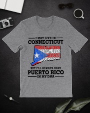 LIVE IN CONNECTICUT PUERTO RICO IN MY DNA Classic T-Shirt lifestyle-mens-crewneck-front-16