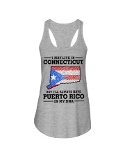 LIVE IN CONNECTICUT PUERTO RICO IN MY DNA Ladies Flowy Tank tile