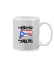 LIVE IN CONNECTICUT PUERTO RICO IN MY DNA Mug tile
