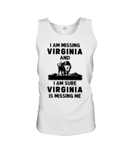 Virginia Is Missing Me Unisex Tank tile