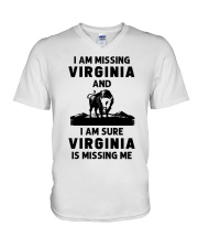 Virginia Is Missing Me V-Neck T-Shirt tile