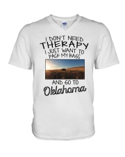 Pack My Bags - Go To Oklahoma V-Neck T-Shirt tile