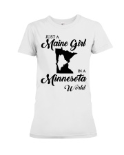 MAINE GIRL IN MINNESOTA Premium Fit Ladies Tee tile