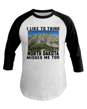 North Dakota Misses Me Too Baseball Tee tile
