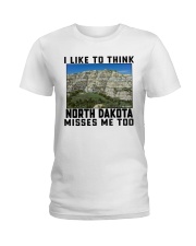 North Dakota Misses Me Too Ladies T-Shirt tile
