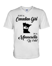 CANADIAN GIRL IN MINNESOTA V-Neck T-Shirt tile