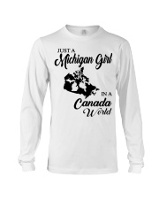 MICHIGAN GIRL IN CANADA Long Sleeve Tee tile