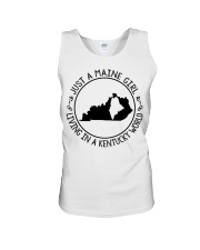 MAINE GIRL LIVING IN KENTUCKY Unisex Tank tile