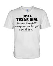 Texas Girl - No One Is Perfect V-Neck T-Shirt tile