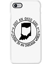OHIO GIRL LIVING IN INDIANA Phone Case tile