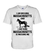 Massachusetts Is Missing Me V-Neck T-Shirt tile