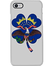 Flag North Dakota Four Leaf Clover Phone Case tile