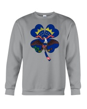 Flag North Dakota Four Leaf Clover Crewneck Sweatshirt tile