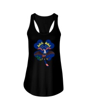 Flag North Dakota Four Leaf Clover Ladies Flowy Tank tile