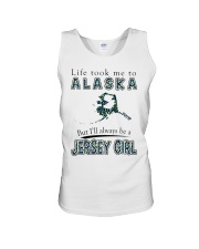 Jersey Girl Life Took Me To Alaska Unisex Tank tile