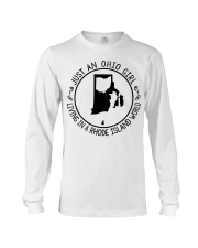 OHIO GIRL LIVING IN RHODE ISLAND Long Sleeve Tee tile