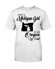 MICHIGAN GIRL IN OREGON Classic T-Shirt tile