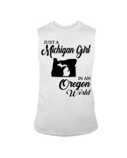 MICHIGAN GIRL IN OREGON Sleeveless Tee tile