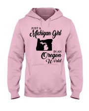 MICHIGAN GIRL IN OREGON Hooded Sweatshirt front