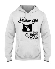 MICHIGAN GIRL IN OREGON Hooded Sweatshirt tile