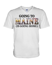 Going To Maine Landscape V-Neck T-Shirt tile