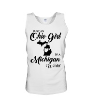 OHIO GIRL IN MICHIGAN Unisex Tank tile