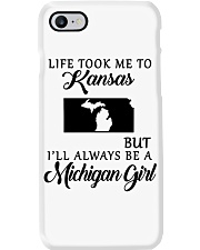 LIFE TOOK TO KANSAS BE A MICHIGAN GIRL Phone Case tile