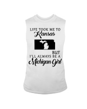 LIFE TOOK TO KANSAS BE A MICHIGAN GIRL Sleeveless Tee tile