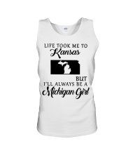 LIFE TOOK TO KANSAS BE A MICHIGAN GIRL Unisex Tank tile