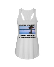 Louisiana Only Place Lives In Me Ladies Flowy Tank tile