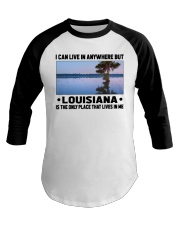 Louisiana Only Place Lives In Me Baseball Tee tile