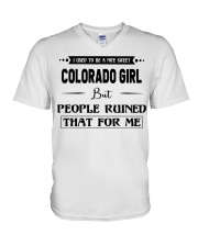 Colorado Girl - But People Ruined V-Neck T-Shirt tile