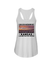 Kansas Only Place Lives In Me Ladies Flowy Tank tile