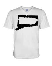MAP PUERTO RICO IN CONNECTICUT V-Neck T-Shirt tile
