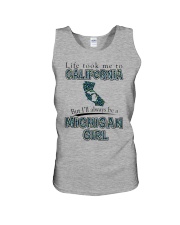 Michigan Girl Life Took Me To California Unisex Tank tile