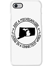 MICHIGAN GIRL LIVING IN CONNECTICUT Phone Case tile