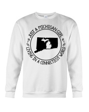 MICHIGAN GIRL LIVING IN CONNECTICUT Crewneck Sweatshirt tile