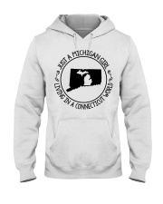 MICHIGAN GIRL LIVING IN CONNECTICUT Hooded Sweatshirt tile
