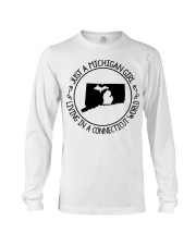 MICHIGAN GIRL LIVING IN CONNECTICUT Long Sleeve Tee tile