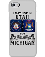 Began In Michigan - May Live In Utah Phone Case tile