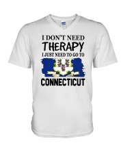Therapy - Go To Connecticut V-Neck T-Shirt tile