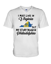 Began In Philadelphia - Live In Virginia V-Neck T-Shirt tile