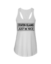 Staten Island Just Be Nice Ladies Flowy Tank tile