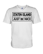 Staten Island Just Be Nice V-Neck T-Shirt tile