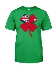 Flag Manitoba Four Leaf Clover Classic T-Shirt front
