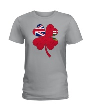 Flag Manitoba Four Leaf Clover Ladies T-Shirt tile