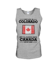 LIVE IN COLORADO CANADA IN MY DNA Unisex Tank tile