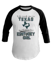 Kentucky Girl Life Took Me To Texas Baseball Tee tile